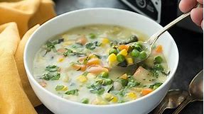 Slow Cooker Creamy Vegetable Soup Recipe