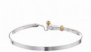 Sterling Silver Hook-and-Eye Bangle Bracelet