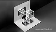 3D geometrical paper architecture | paper folding architecture step-by-step| kirigami paper model