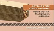 AVIDITI Shipping Side Loading Boxes Large, 26"L x 6"W x 20"H 10-Pack | Corrugated Cardboard Box for Packing, Moving and Storage 26x6x20 26620