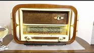 Bluetooth speaker system Art Deco 1956 Sonolor model Marignan with FM radio and Aux inputs. Art Deco