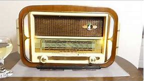 Bluetooth speaker system Art Deco 1956 Sonolor model Marignan with FM radio and Aux inputs. Art Deco