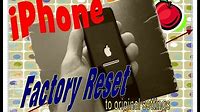 HOW TO FACTORY RESET an IPHONE to original settings