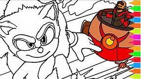 Coloring Sonic, Knuckles the Echidna, Miles Prower, Dr. Eggman | Sonic The Hedgehog Coloring Pages