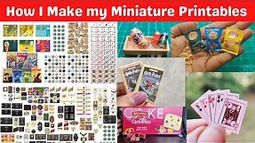 HOW TO MAKE MINIATURE PRINTABLE | Tutorial | How to Scan & Rescale image for Dollhouse and Barbie
