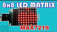 How to control 8x8 dot Matrix with MAX7219 and Arduino