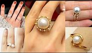 Gold Pearl Ring Designs | Latest Beautiful Designs | Daily Wear & Party Wear Unique Ring Designs
