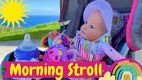 Beautiful Reborn Baby Stroller Walk With Baby Skya + New Summer Outfit Change.