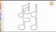 Music notes Lesson plans drawing | How to draw Music symbols simply | drawing tutorials | art janag
