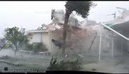 Extreme Debris Filled Winds, Placida, Florida - Hurricane Ian - 9/28/2022