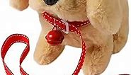 Plush Golden Retriever Toy Puppy Electronic Interactive Dog - Walking, Barking, Tail Wagging, Stretching Companion Animal for Kids Toddlers