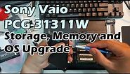 Old Sony Vaio PCG-31311W Laptop SSD RAM Windows Upgrade [061]