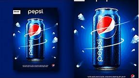 Pepsi Drink Advertisement Poster Design | Photoshop Tutorials