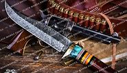 Black mamba knives BMK-105 Dragon Knife 12″ Long 7“ Blade ” 13oz Damascus steel Fixed Blade Hunting Knife Hand Made World Class knives USA MAde