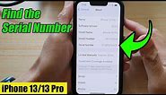 iPhone 13/13 Pro: How to Find the Serial Number
