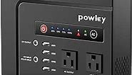 powkey 200Watt Portable Power Bank with AC Outlet, 42,000mAh Rechargeable Backup Lithium Battery, 110V Pure Sine Wave AC Outlet for Outdoor RV Trip Travel Home Office Emergency