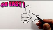 How to draw a cartoon thumbs up | Easy Drawings