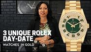 3 Unique Rolex President Day Date Watches in Gold | SwissWatchExpo