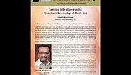 Sensing Vibrations using Quantum Geometry of Electrons | Prof. Umesh Waghmare.