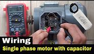 How to wire single phase motor with start/run/permanent capacitors.