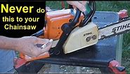 Never Do This to your Chainsaw ... How to Repair it if you do