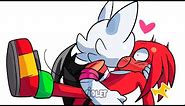 Knuckles and Rouge KISS?! (Sonic Comic Dub)