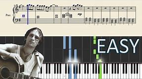 Hallelujah (Jeff Buckley) - EASY Piano Tutorial + Sheets
