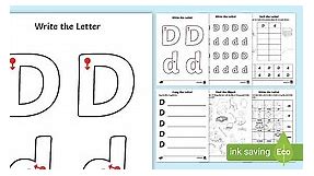 Letter D Handwriting Activity Pack