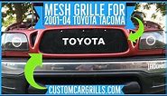 Toyota Tacoma 2001-2004 Mesh Grill Installation How-To by customcargrills.com
