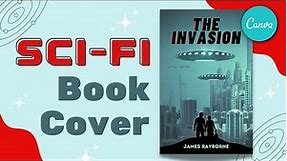 How To Design A Science Fiction Book Cover For Beginners | EASY Canva Tutorial | Book Covers DIY