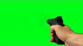 Pistol Shooting On Green Screen || Free Green Screen || Guns Shooting Series #01