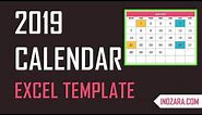 2019 Excel Calendar Template - Free Download