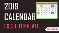 2019 Excel Calendar Template - Free Download