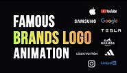 50 Famous Brands Logo Animation