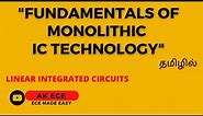 Fundamentals of Monolithic IC Technology