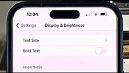 How To Change Font Style in iPhone 15 Pro Max