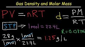 Gas Density and Molar Mass Formula, Examples, and Practice Problems