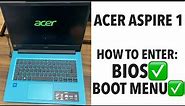 Acer Aspire 1 - How To Enter Bios (UEFI) & Boot Menu Options
