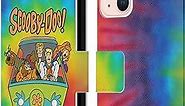 Head Case Designs Officially Licensed Scooby-Doo Tie Dye Mystery Inc. Leather Book Wallet Case Cover Compatible with Apple iPhone 13