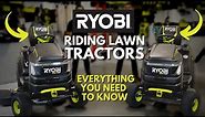 RYOBI 80V HP Brushless 42” and 46” Lithium Electric Riding Lawn Tractors