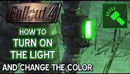 How to turn on the light and change the color • Fallout 4 • PC • PS4 • XBOX