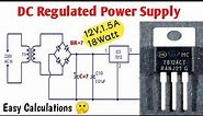 How to Design DC Regulated Power Supply | #7812 IC | DIY DC #power supply desgin