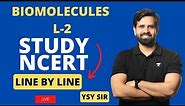 BIOMOLECULES L-2 | Chemistry NCERT | YSY Sir | Kota Pulse By Unacademy