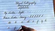 Calligraphy Alphabets | Pencil Calligraphy for beginners | Lowercase Alphabets | Small Letters