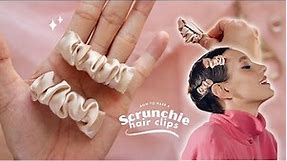 DIY - How To Make Scrunchie Hair Clips - Elegant and Trending | Easy Tutorial