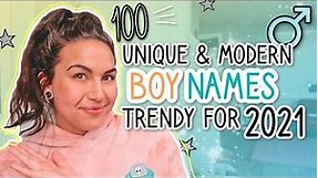 100 MODERN & UNIQUE BOY BABY NAMES TRENDY FOR 2021 | New & Rare Baby Name List For Boys!