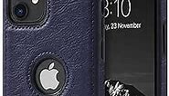 USLOGAN Vegan Leather Phone Case for iPhone 11 Luxury Elegant Vintage Slim Phone Cover 6.1 inch (Blue)
