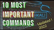 10 Most IMPORTANT Commands in Kali Linux for beginners(Updated as of 2022)
