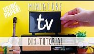 DIY MINIATURE TELEVISION for Barbie dolls | How to make a TV for DOLLS | 1:6 FURNITURE