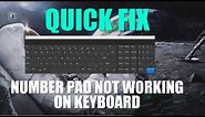 Quick Fix for Number Pad Not Working On Keyboard for Windows
